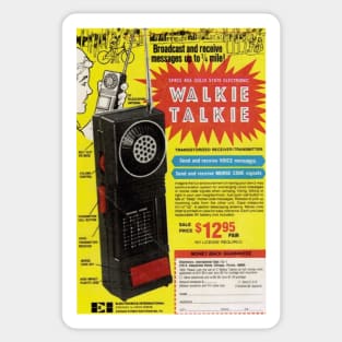 Vintage Walkie Talkie Ad Sticker